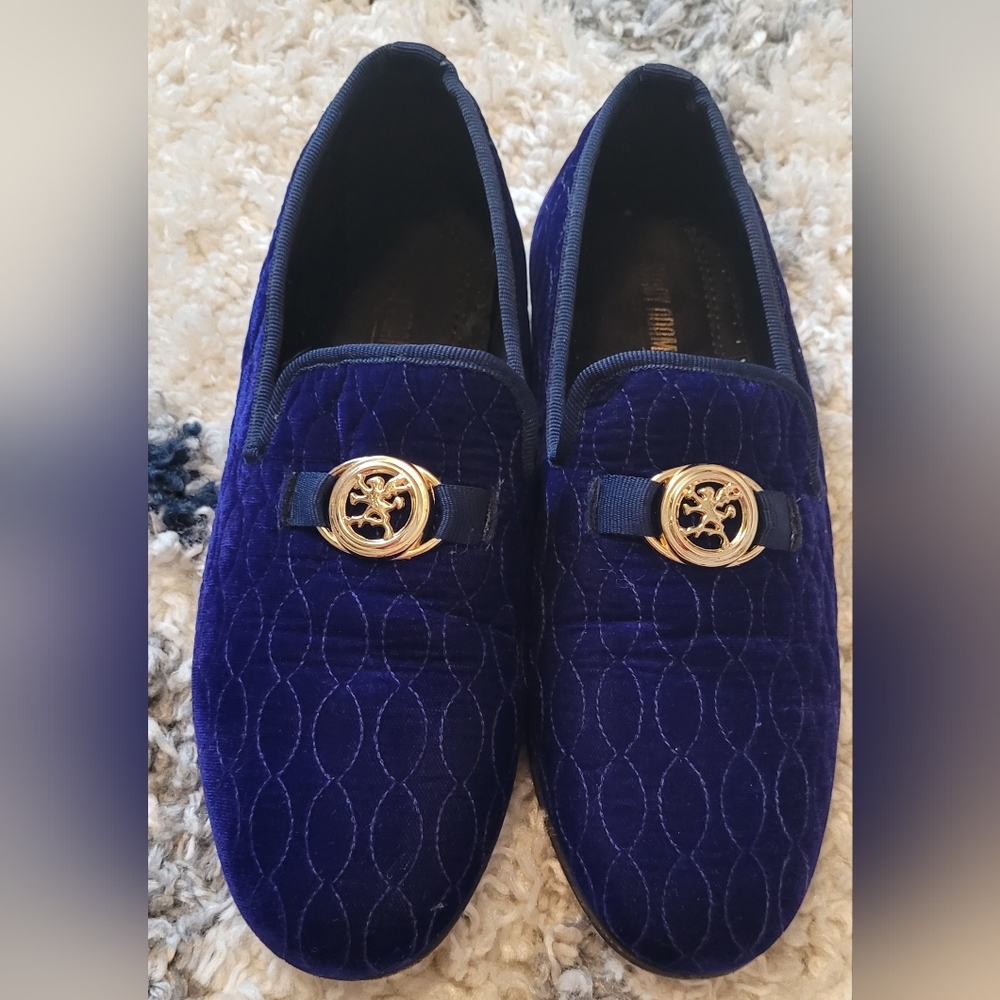Stacy Adams Mens Blue Valot VELOUR Shoes 8.5M